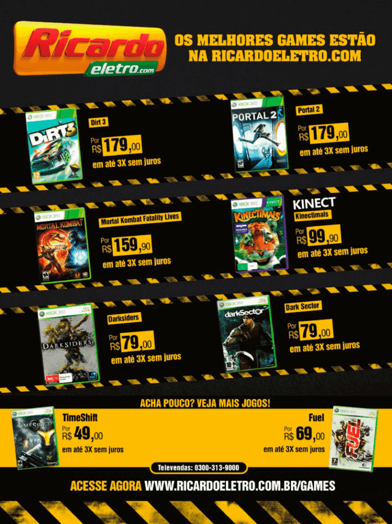 Propaganda Ricardo Eletro - Xbox 360 58 - 2011