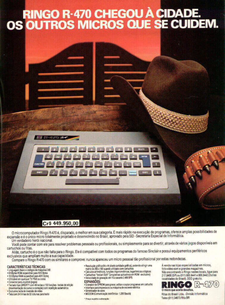Propaganda Ringo R-470 - Micro Sistemas 33 - 1984