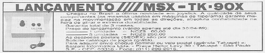 Propaganda Salzani Informática - Micro Sistemas 84 - 1989