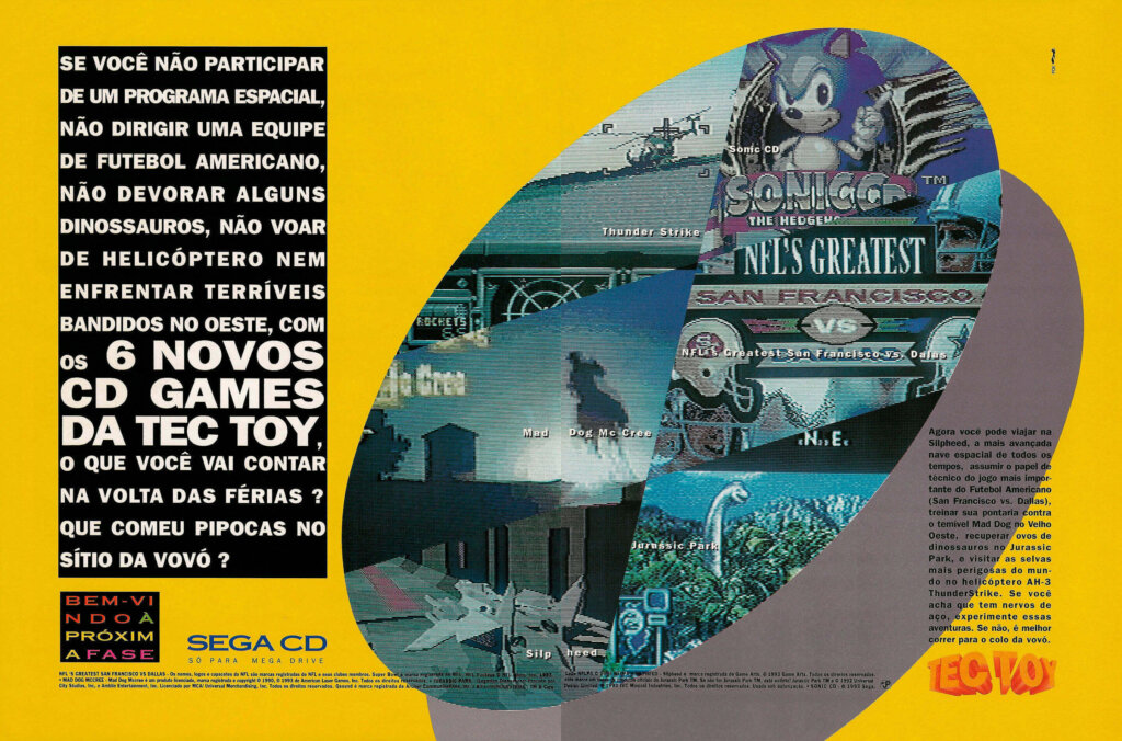 Propaganda Sega CD - Ação Games 53 - 1994