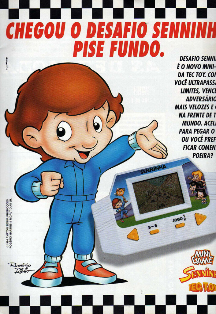 Propaganda Senninha Mini Game - Ação Games 55 - 1994