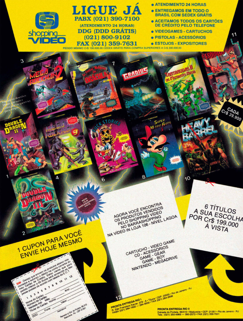 Propaganda Shopping Video - Ação Games 08 - 1991