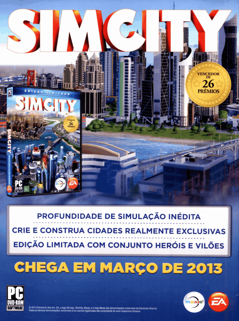 Propaganda SimCity - EGM Brasil 137 - 2013