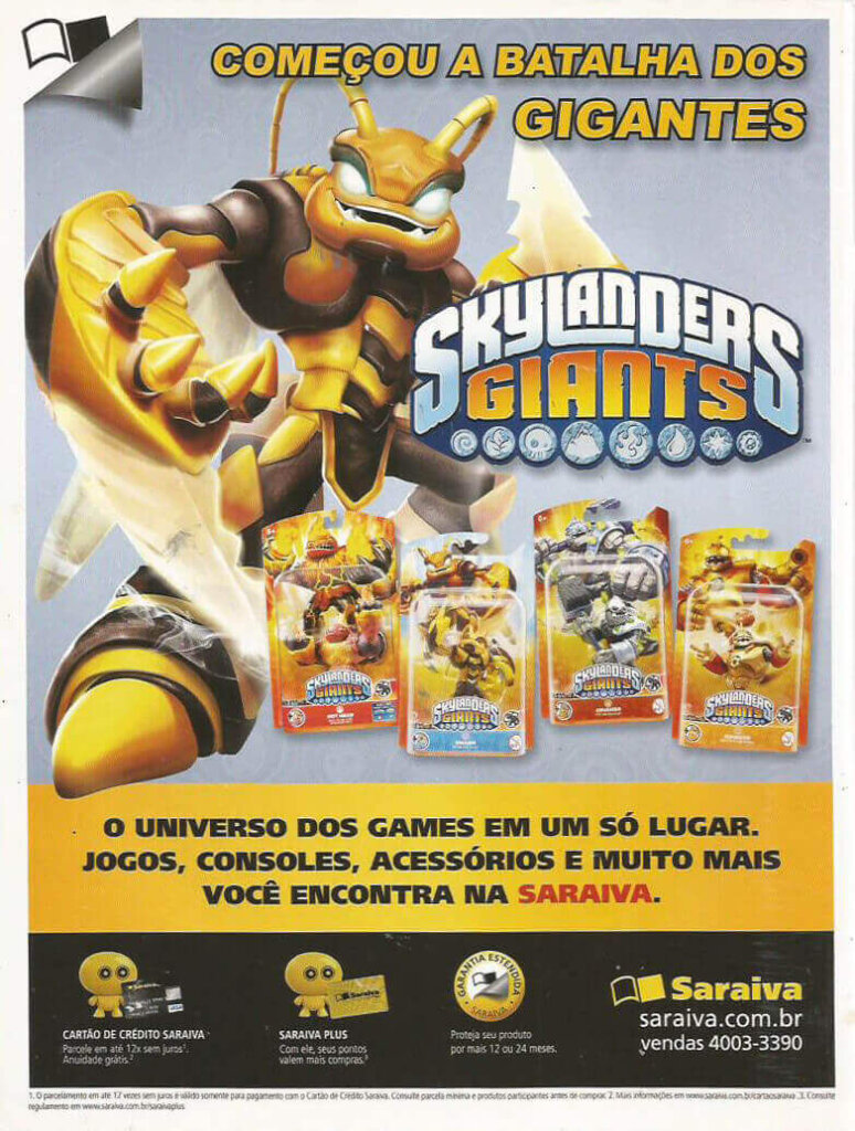 Propaganda Skylanders Giants (Saraiva) - Nintendo World 165 - 2013