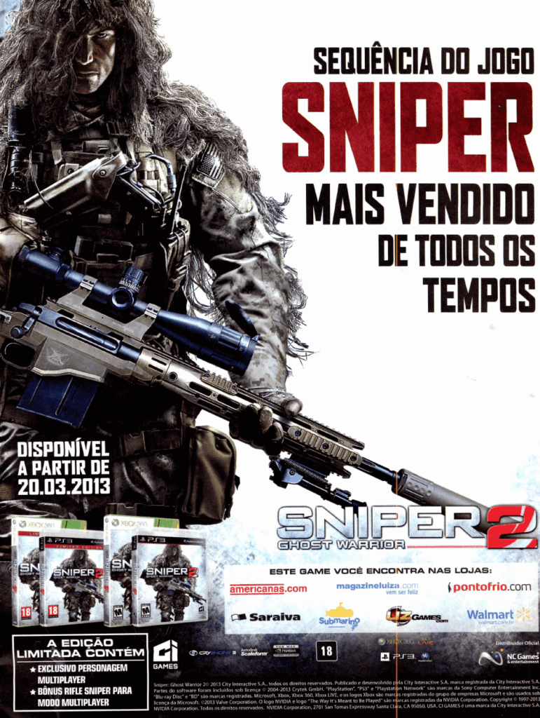 Propaganda Sniper 2 - EGM Brasil 137 - 2013