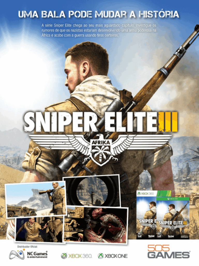 Propaganda Sniper Elite III - Revista Oficial Xbox 96 - 2014