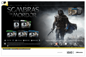 Propaganda Sombras de Mordor (Saraiva) - PlayStation 196 - 2014