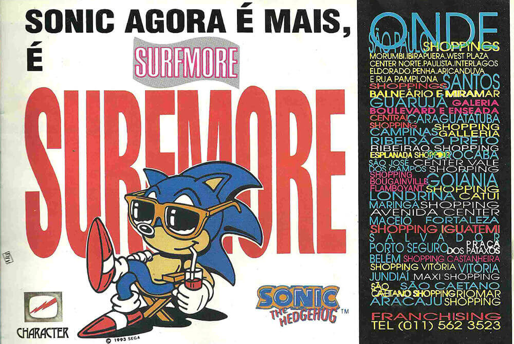 Propaganda Sonic Surfmore - VideoGame 34 - 1994