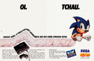 Propaganda Sonic The Hedgehog - Ação Games 08 - 1991
