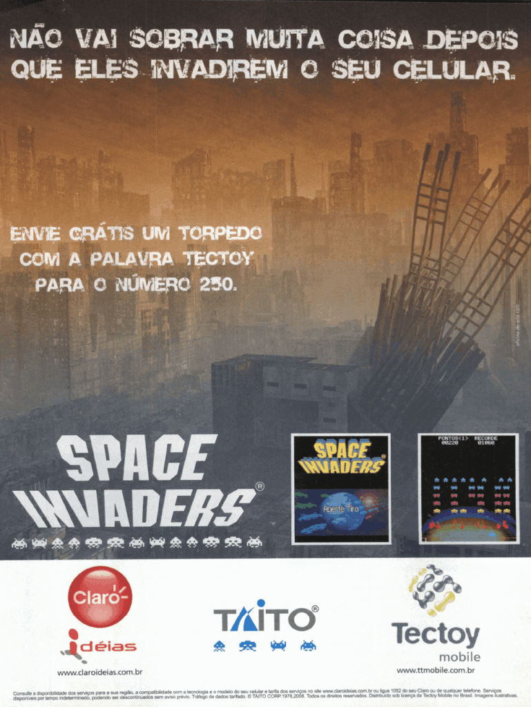 Propaganda Space Invaders - EGM Brasil 75 - 2008