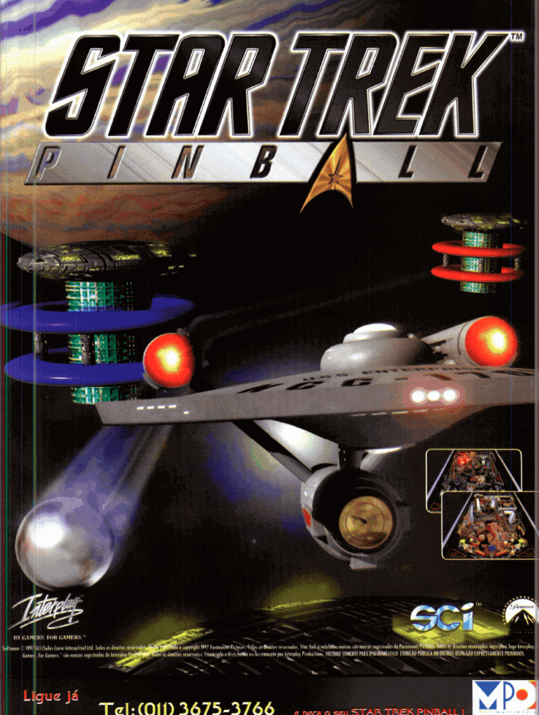 Propaganda Star Trek Pinball - Revista do CD-Rom 35 - 1998