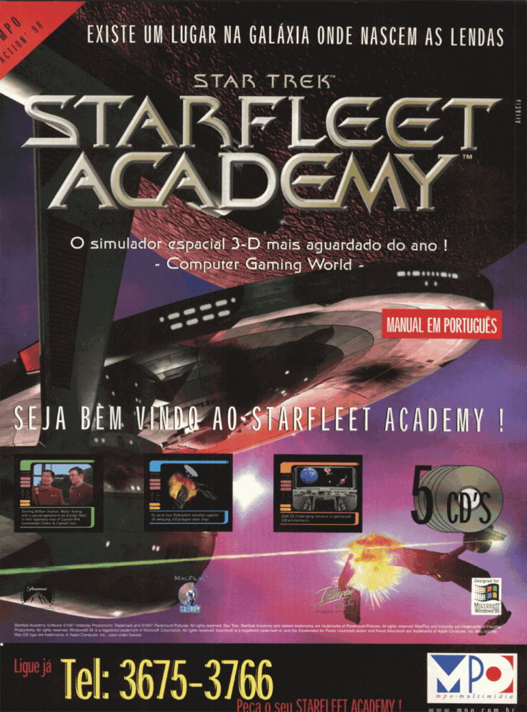 Propaganda Star Trek Starfleet Academy - BIGMAX 18 - 1998