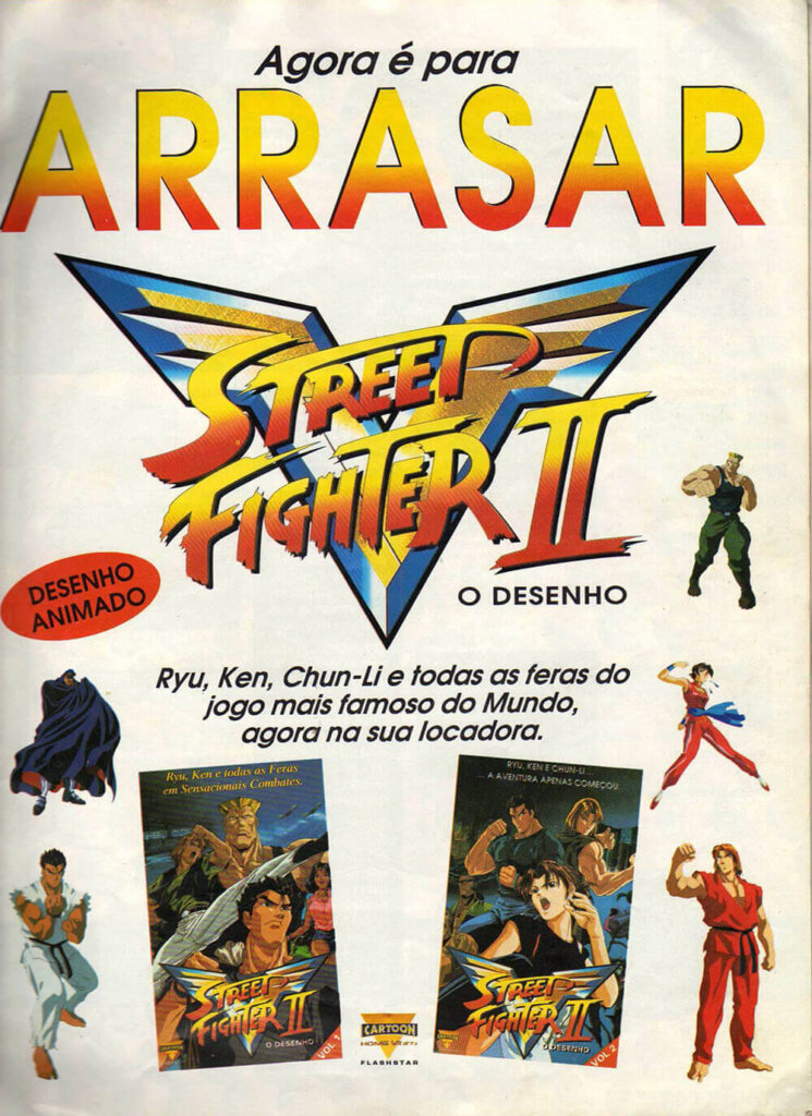 Propaganda Street Fighter 2 O Desenho - Ação Games 95 - 1995