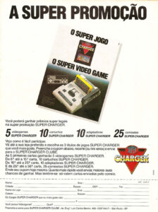 Propaganda Super Charger promoção - Ação Games 02 - 1991
