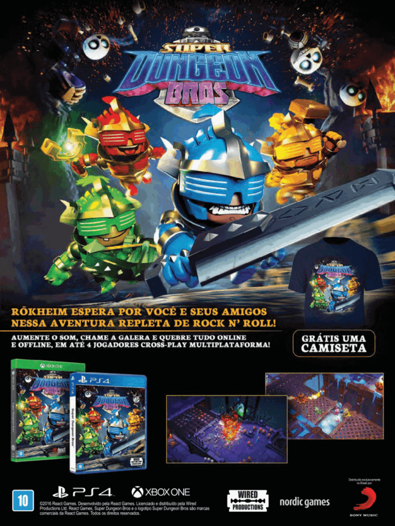 Propaganda Super Dungeon Bros - Revista Oficial Xbox 123 - 2016