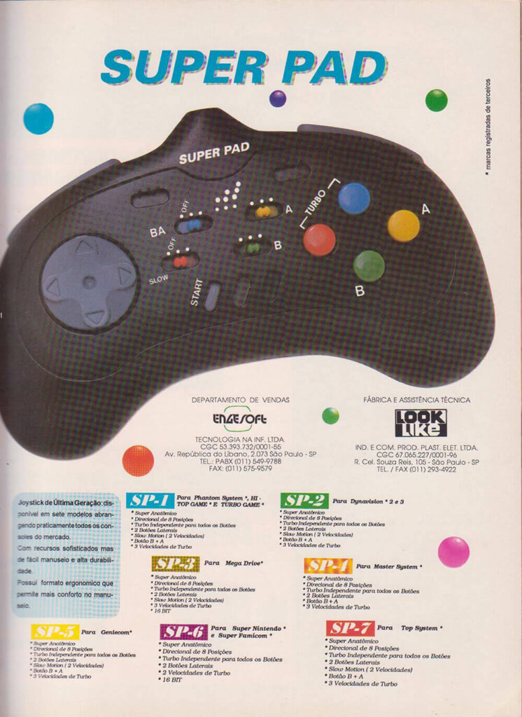 Propaganda Super Pad Engesoft - Ação Games 39 - 1993