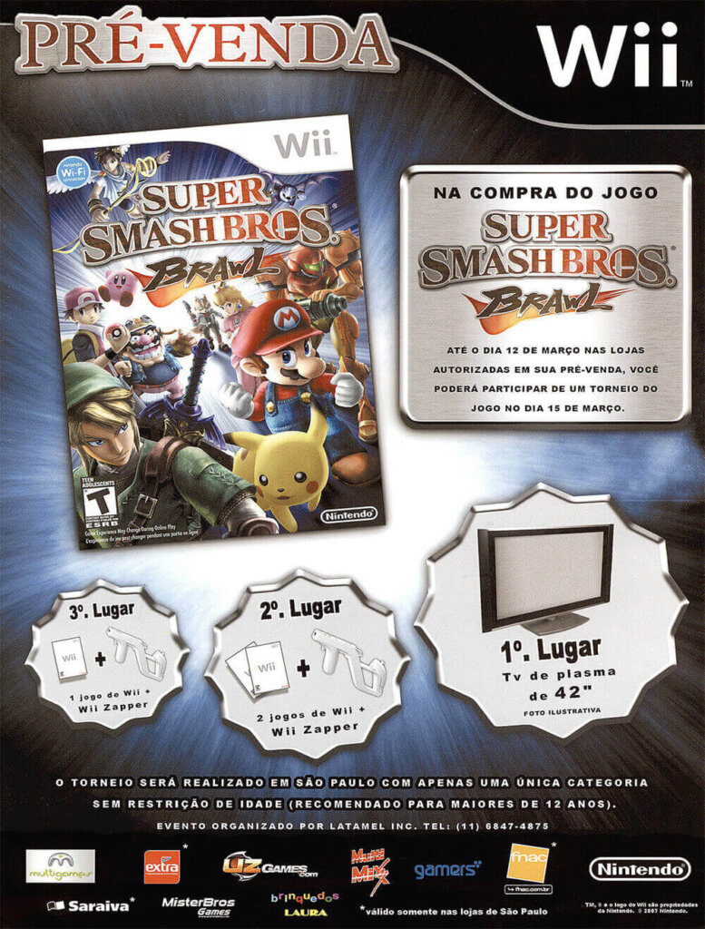 Propaganda Super Smash Bros Brawl - NGamer Brasil 08 - 2008