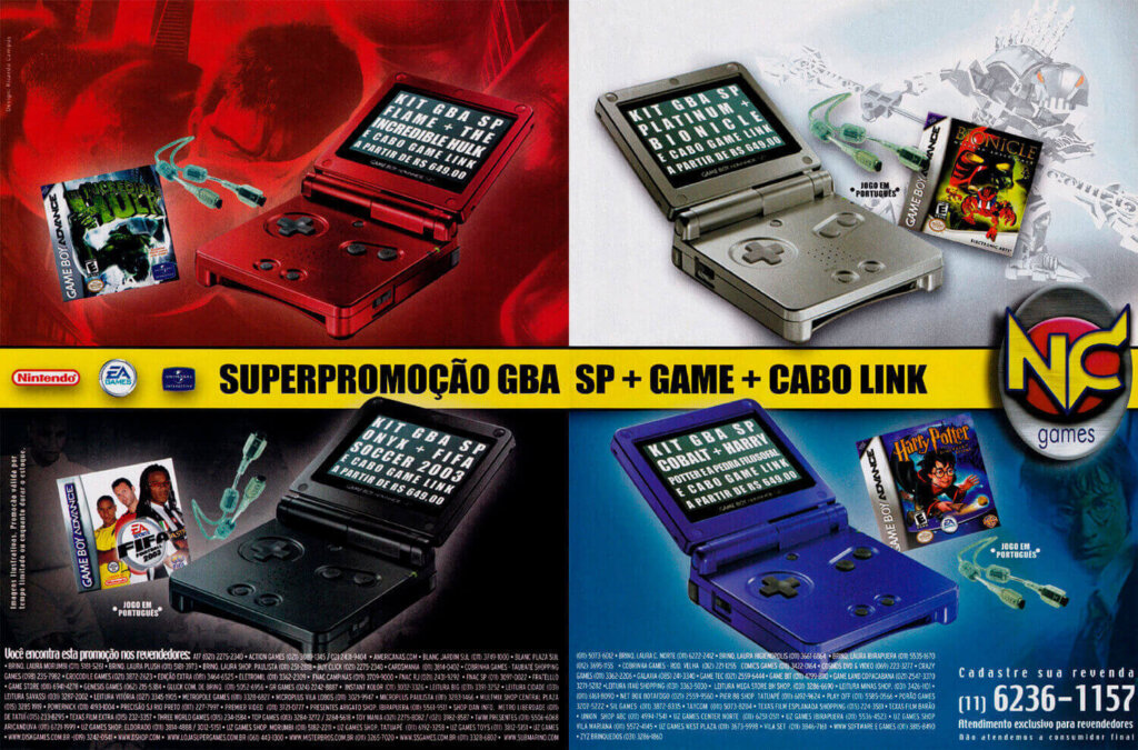 Propaganda Superpromoção GBA SP (NC Games) - Nintendo World 67 - 2004