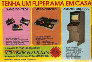 Propaganda TechVision Eletronica - Ação Games 07 - 1991