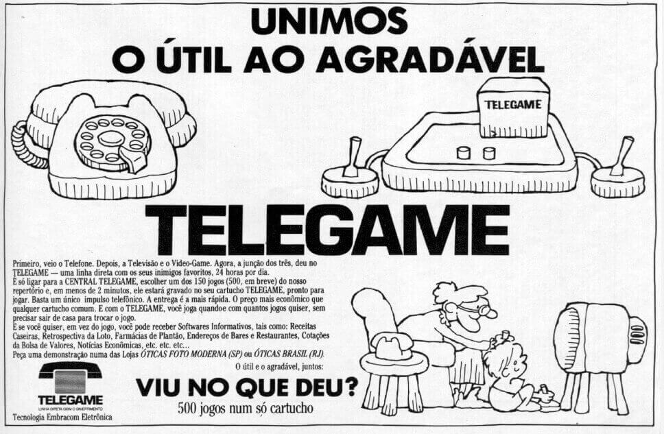 Propaganda Telegame - Micro Sistemas 51 - 1985