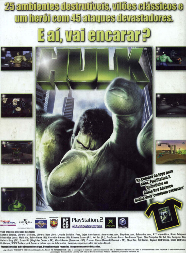 Propaganda The Hulk - EGM Brasil 16 - 2003
