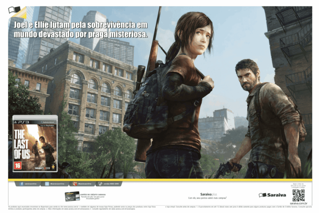 Propaganda The Last Of Us - Saraiva - PlayStation 177 - 2013
