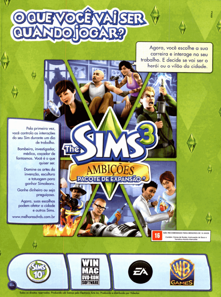 Propaganda The Sims 3 Ambições - FullGames 101 - 2010