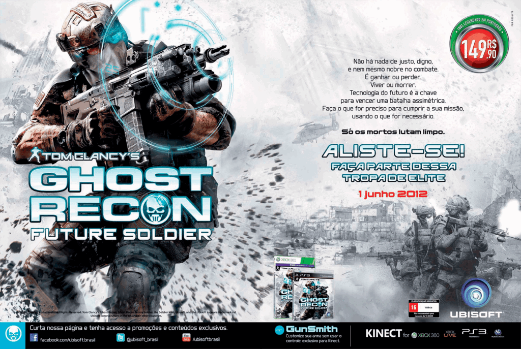 Propaganda Tom Clancy's Ghost Recon Future Soldier - Revista PlayStation 165 - 2012