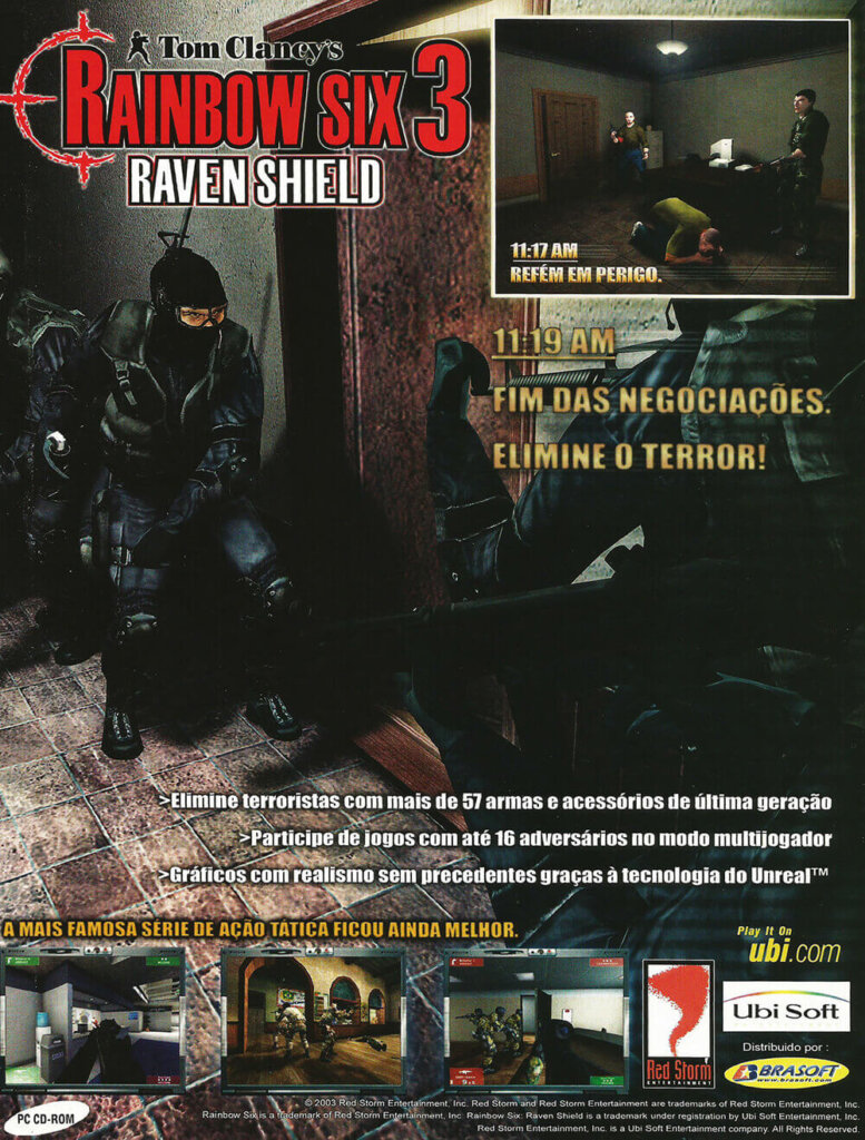 Propaganda Tom Clancy's Rainbow Six 3 Raven Shield - EGM Brasil 12 - 2003