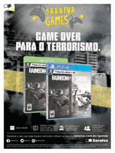 Propaganda Tom Clancy's Rainbow Six Siege (Saraiva) - EGW 169 - 2016