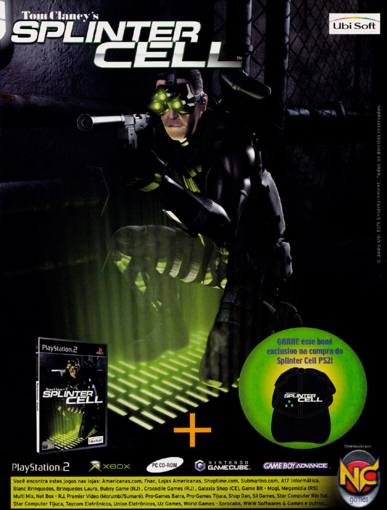 Propaganda Tom Clancy's Splinter Cell - EGM Brasil 15 - 2003