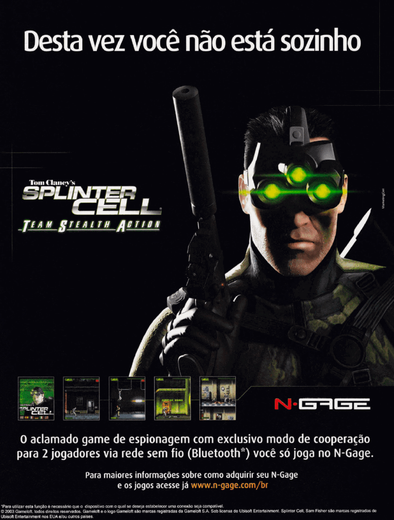 Propaganda Tom Clancy's Splinter Cell Team Stealth Action - EGM Brasil 34 - 2004