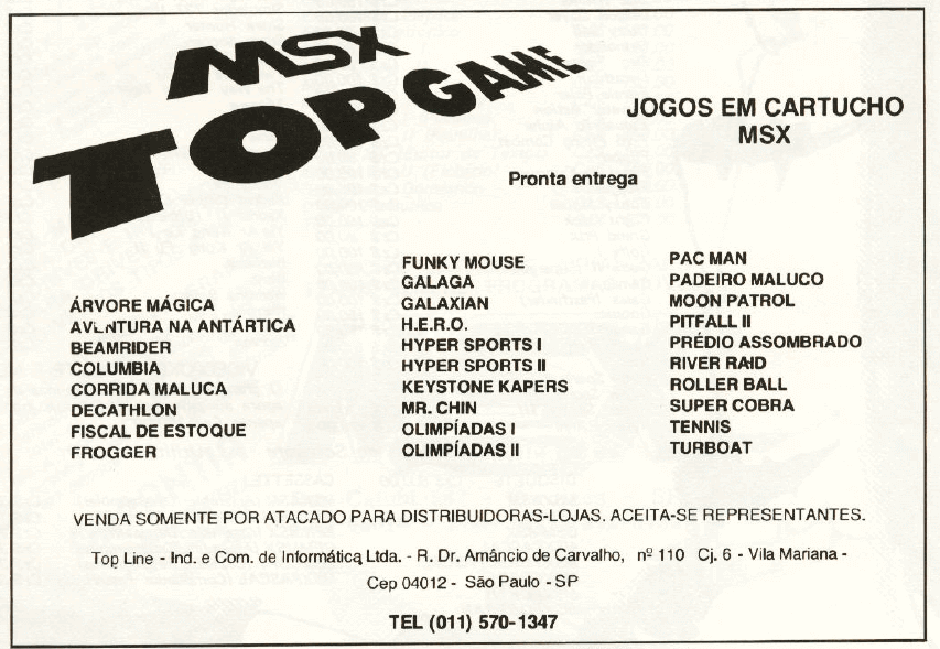 Propaganda Top Line - MSX Micro 05 - 1986