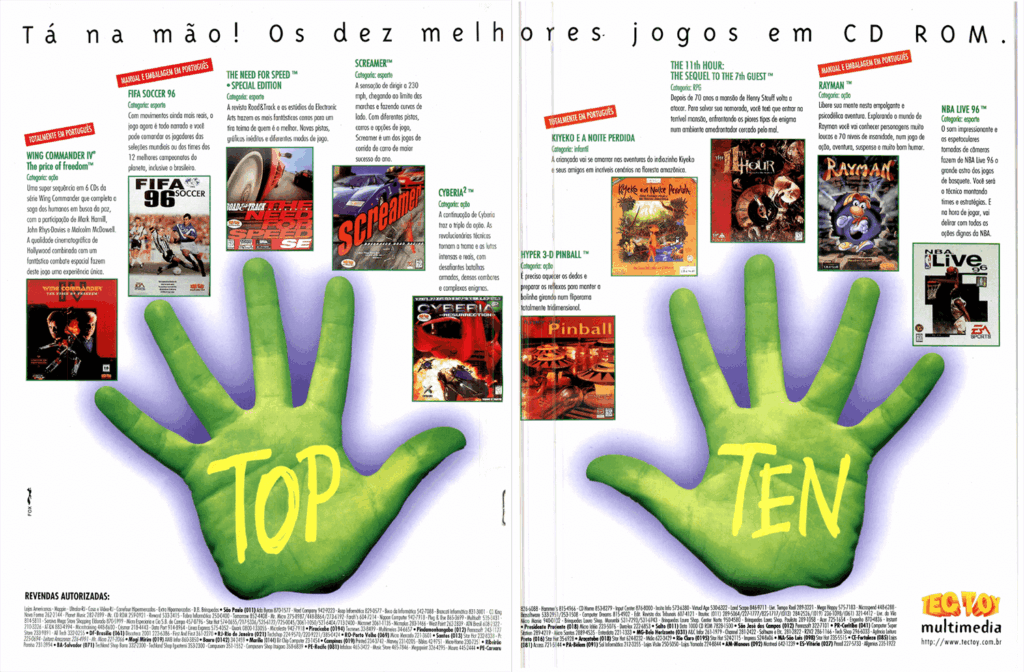 Propaganda Top Ten Tec Toy - Revista do CD-Rom 15 - 1996