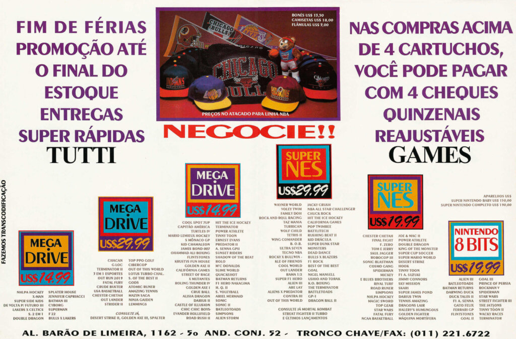 Propaganda Tutti Games - Ação Games 40 - 1993