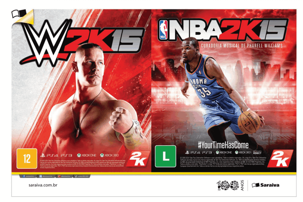 Propaganda W2K15 e NBA2K15 (Saraiva) - EGW 157 - 2014