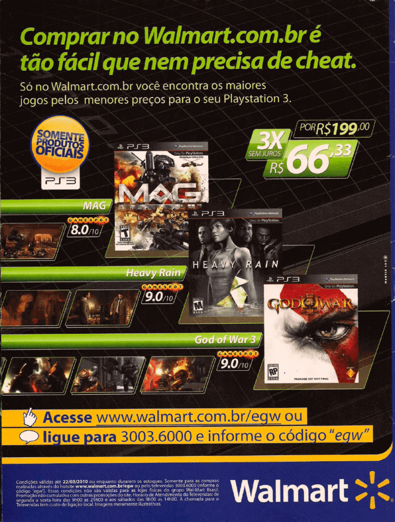Propaganda Walmart - EGW 99 - 2010