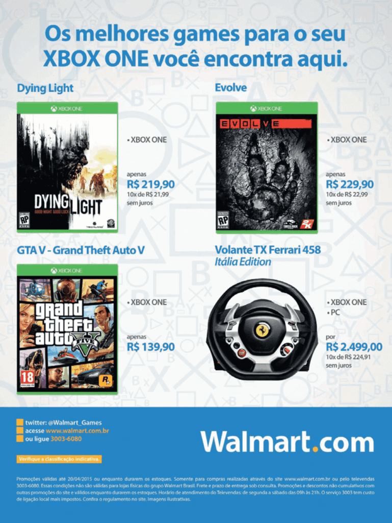 Propaganda Walmart - Revista Oficial Xbox 104 - 2015