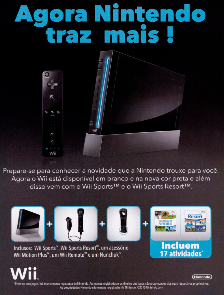Propaganda Wii Preto - Nintendo World 136 - 2010