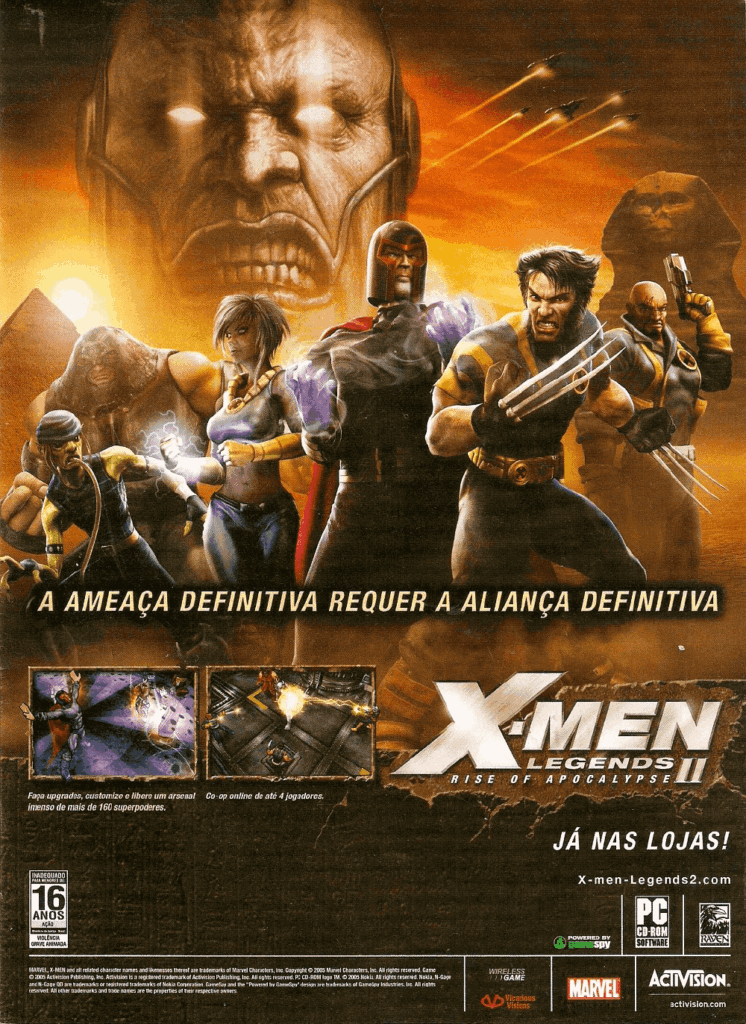 Propaganda X-Men Legends II Rise of Apocalypse - EGM Brasil 45 - 2005