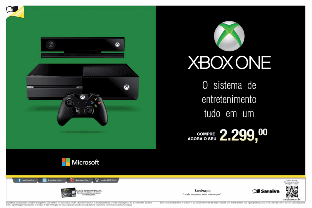 Propaganda Xbox One (Saraiva) - Revista Oficial Xbox 89 - 2014