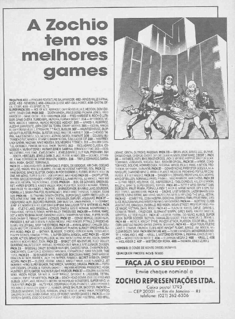 Propaganda Zochio - Micro Sistemas 91 - 1989