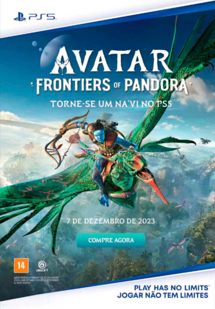 Propaganda Avatar Frontiers of Pandora - Revista PlayStation 306 - 2023
