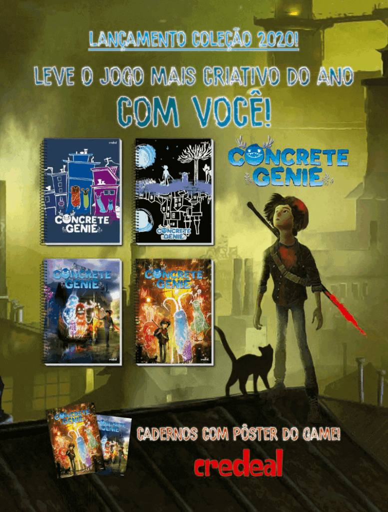 Propaganda Cadernos Concrete Genie (Credeal) - PlayStation 263 - 2019