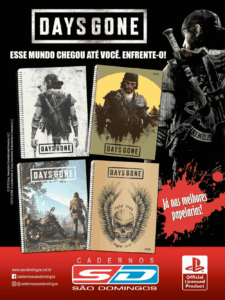 Propaganda Cadernos Days Gone (São Domingos) - PlayStation 254 - 2019
