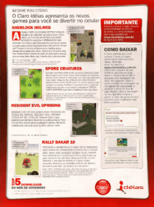 Propaganda Claro Idéias - NGamer Brasil 33 - 2010