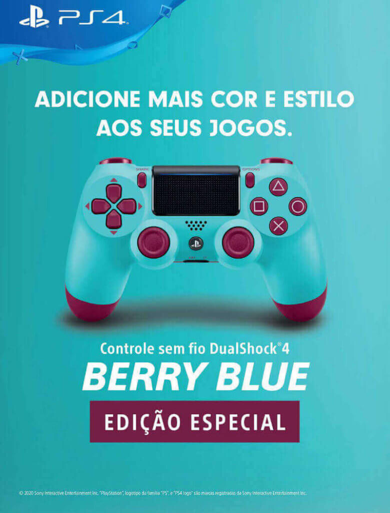 Propaganda DuaShock 4 Berry Blue - PlayStation 271 - 2020