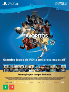 Propaganda Favoritos PS4 - PlayStation 248 - 2018