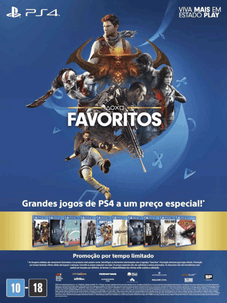 Propaganda Favoritos - PlayStation 234 - 2017