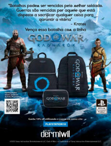 Propaganda God of War Ragnarok Dermiwil - Revista PlayStation 299 - 2022